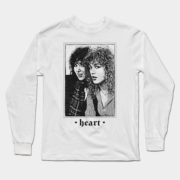 Heart / 80s Styled Faded Vintage Look Long Sleeve T-Shirt by DankFutura